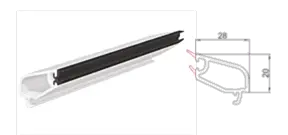 20 Mm Çift Cam Çıta Profili